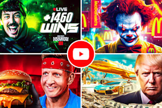 design a youtube thumbnail and 1 free first order bonus