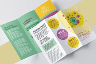 design trifold brochure, pamphlet on medical, health, spa