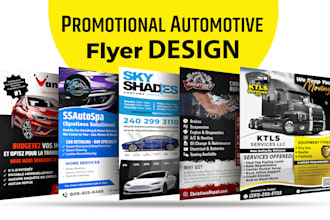 design professional automotive flyer, car wash, auto repair flyer