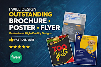 design attractive flyer, poster or brochure