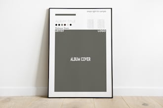custom digital album music poster
