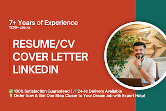 write, edit, upgrade your resume, CV, cover letter, linkedin
