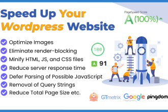 do wordpress speed optimization, increase page speed