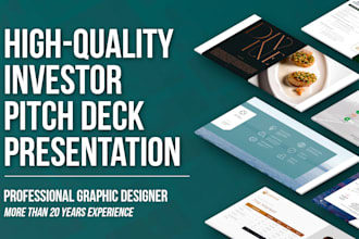design your investor pitch deck and powerpoint presentation