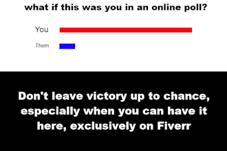place 50 unique votes in an online poll
