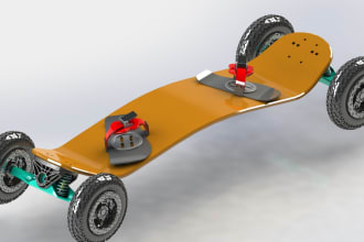 design 3d cad models using solidworks or creo