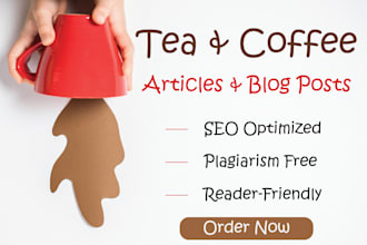 write an SEO optimized tea article or coffee blog post for your tea blog