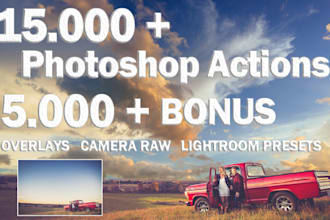 send you more 15,000 photoshop actions and more 5,000 bonus
