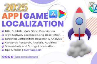 do aso, app or game localization in up to 7 languages