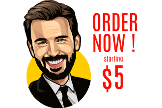draw amazing big head cartoon caricature avatar from photo