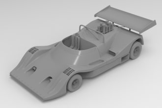 do automotive car 3d model for 3d print stl and product render