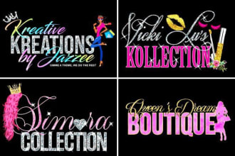do eyelashes,boutique,nail,makeup,salon logo in 5 hours