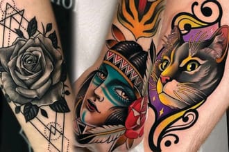draw watercolor tattoo design