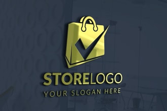 do minimalist custom line store, online shop, e commerce logo