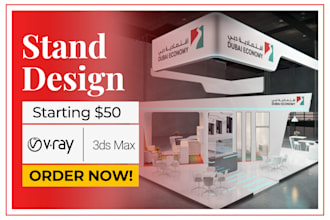 design 3d trade show booth, exhibition stand, and kiosk design