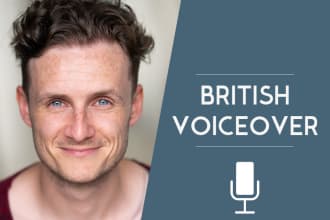 record a professional british english male voice over