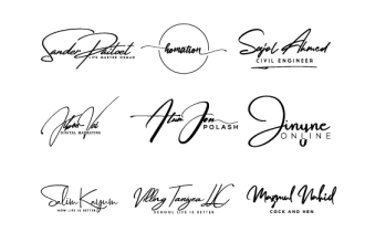 do clean elegant signature logo, handwritten fonts or text