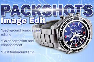 do professional packshot image editing, background removal and retouching