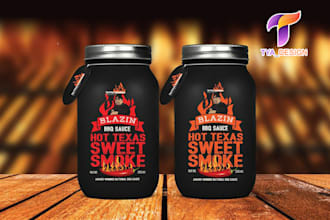 design label bottle jar cans for your product