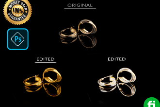 design jewellery pieces, retouching  and background removal