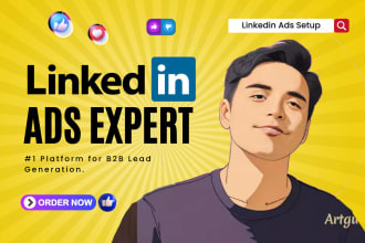 be your linkedin ads campaign manager with high quality b2b lead ads