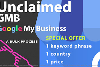 help you find unclaimed or unverified gmb or google my business