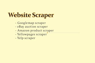 scrape Amazon,Business Directories and Lead Generation