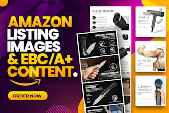 design amazon listing images, a plus content and product photo editing