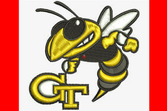 do embroidery digitizing into emb, dst, pes file in 2 hours