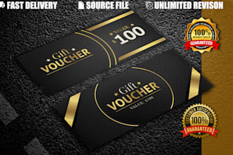design gift card, loyalty card, voucher, post card