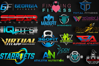 do modern fitness, sports, event and business logo design