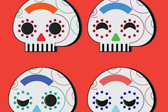create personalized sugar skulls and aesthetic skulls