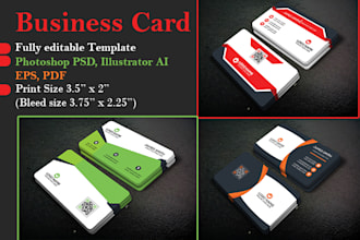create business card for company, brand, shop or business