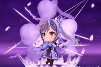 3d model and rig nendoroid anime characters in blender