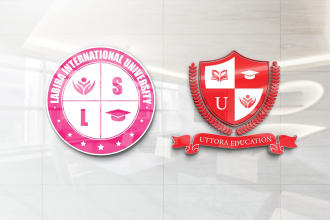 design school, education, university, academy logo, 12h
