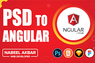 develop static website using angular, react, vuejs, ionic
