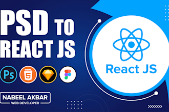 do your frontend in react, psd,xd,sketch,figma to react