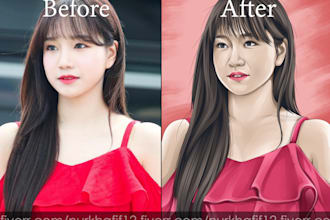 create a face into vector art portrait