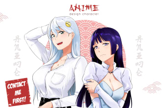 draw anime design character for you