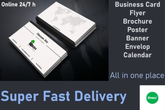 design professional business card, letterhead or stationery items