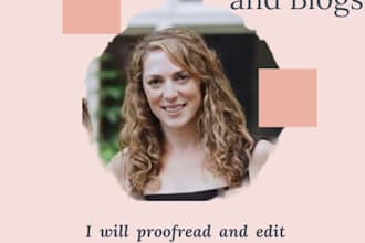 proofread and edit your website or blog copy