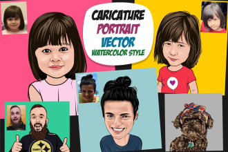 draw caricature vector portrait illustration cartoon