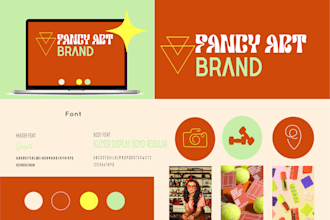 create a modern logo and social media and branding kit