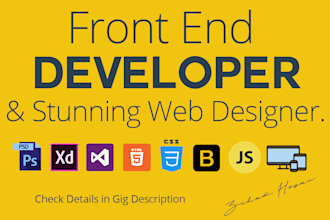 redesign or design website with html, scss, css, js, bootstrap 5