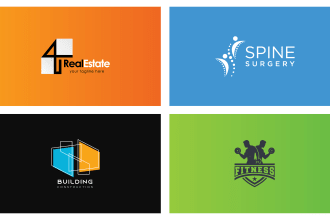 medical, fitness, construction and property logo