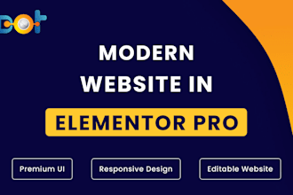 design a wordpress website or store with elementor pro