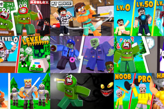 a professional 3d roblox thumbnail