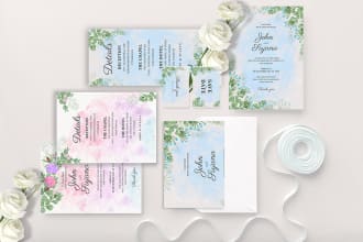 do wedding invitation, birthday card, invitation in vector floral illustration