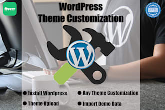 install wordpress, setup theme, do wordpress customization