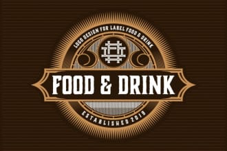 provide unique attractive food and drink logo for your business